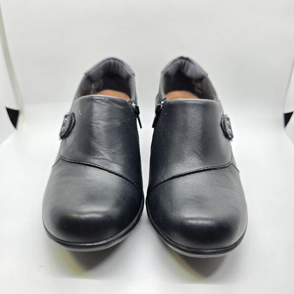 Clarks Collection Mule Slip On-Black-Leather-Women's 7 - Picture 2 of 7